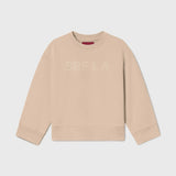 Barrel Sleeve SRF LA Crewneck - Ivory on Antique Cream - Heidi Merrick