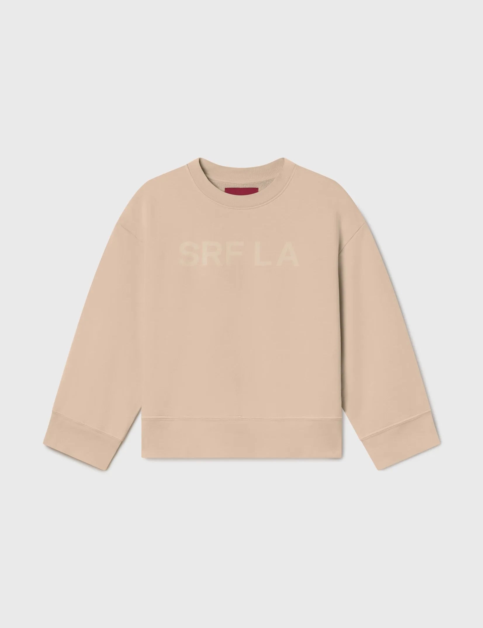 Barrel Sleeve SRF LA Crewneck - Ivory on Antique Cream - Heidi Merrick