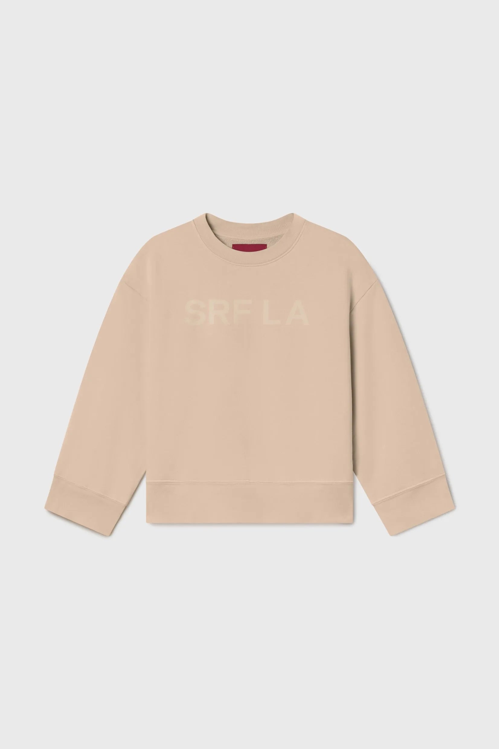 Barrel Sleeve SRF LA Crewneck - Ivory on Antique Cream - Heidi Merrick