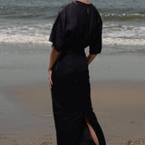 Fauna Dress - Black Linen - Heidi Merrick