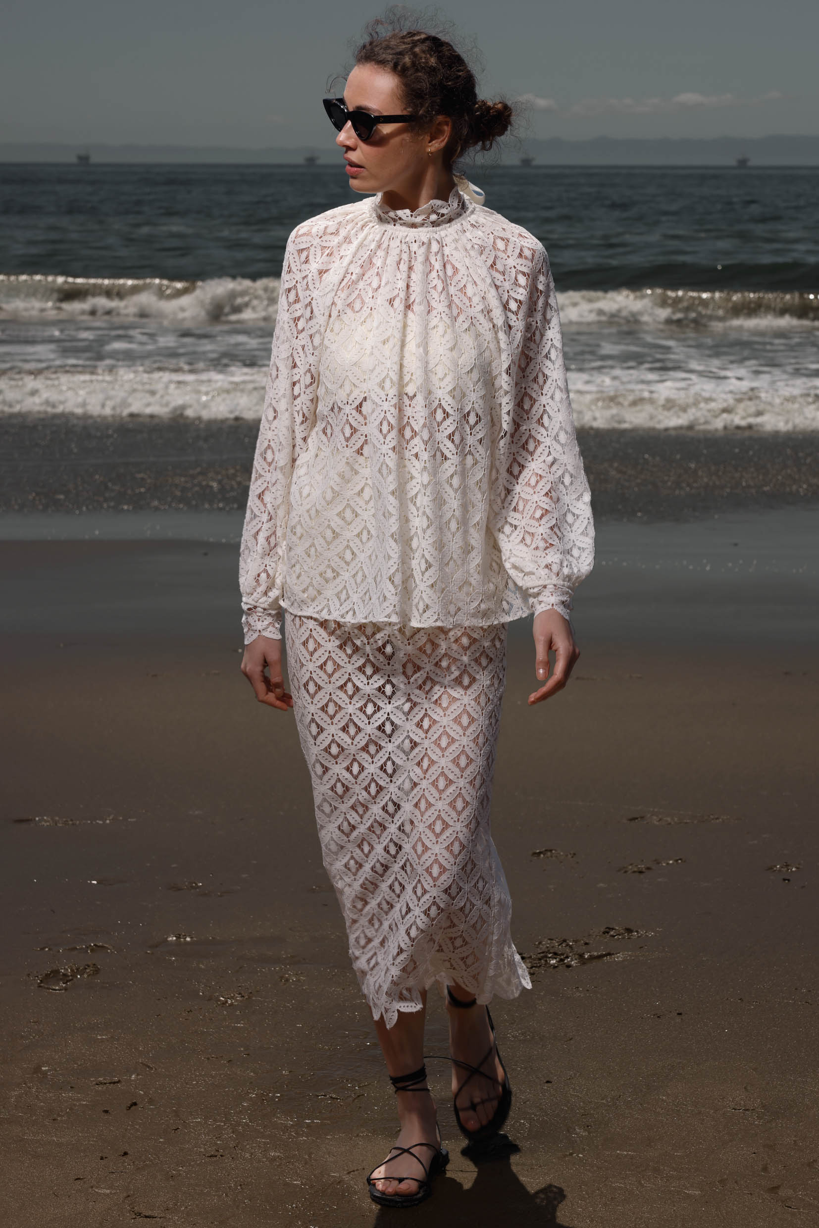 Missive Blouse - Clair de Lune Lace - Heidi Merrick