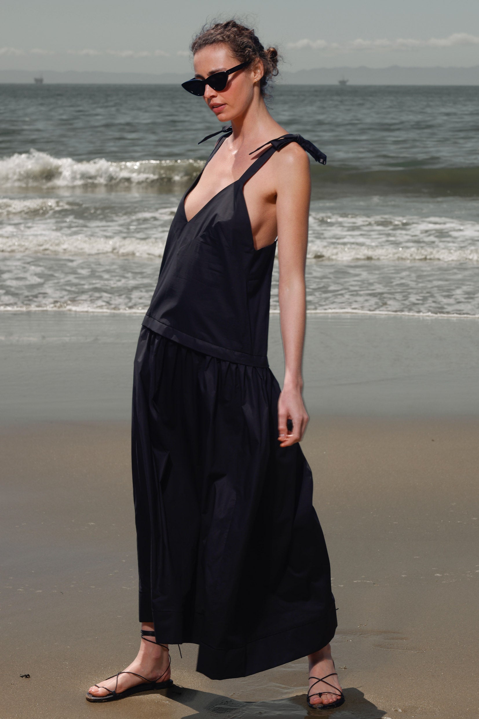 Ballerine Dress - Black Shirting - Heidi Merrick