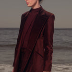 Mars Blazer - Burgundy Velvet - Heidi Merrick