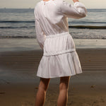 Brooke Dress - White Shirting - Heidi Merrick