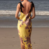 Marion Slip Dress - Yellow Batik