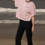SRF LA Sailor Tee - White & Red Stripes