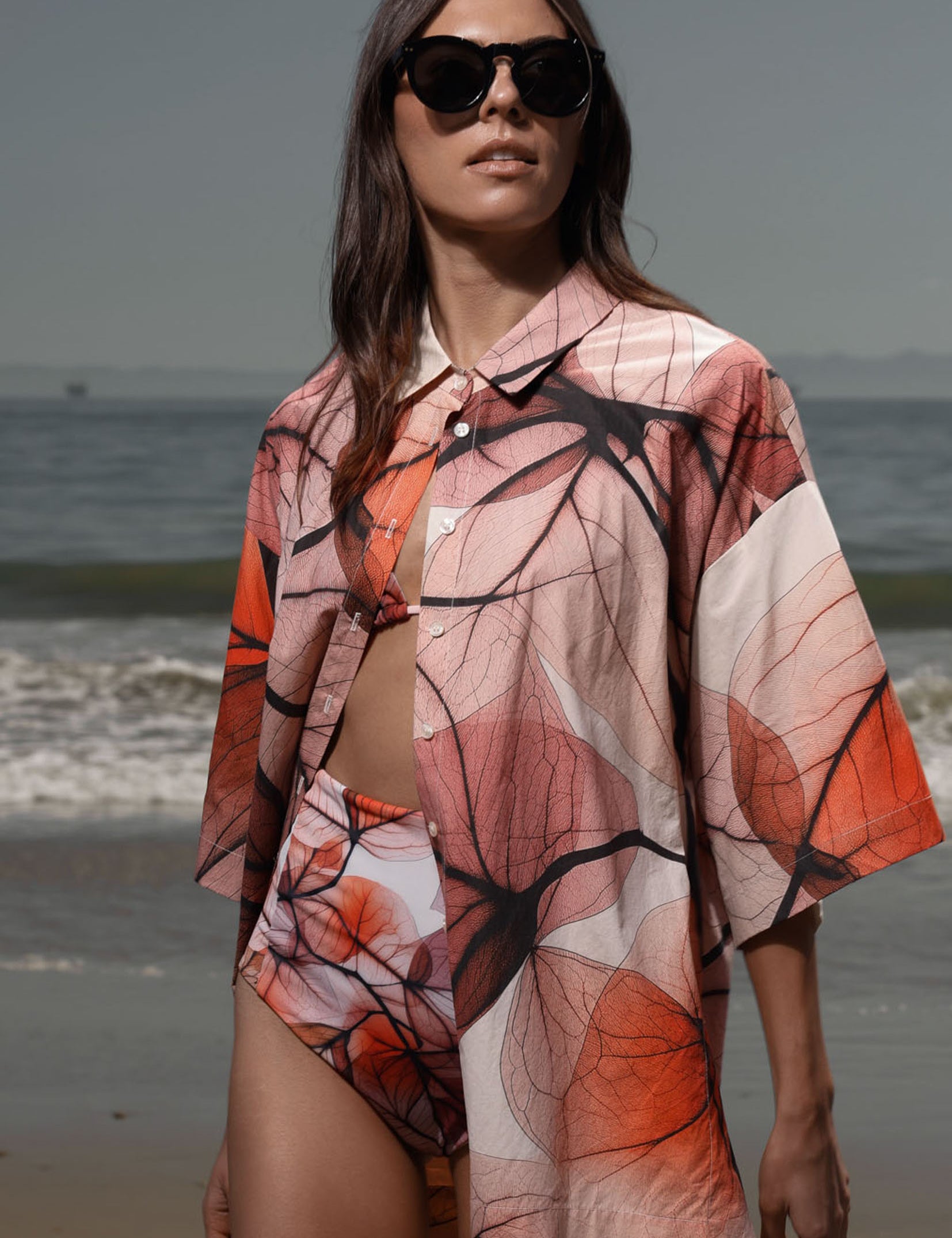 Aloha Shirt - Bougainvillea Shirting - Heidi Merrick