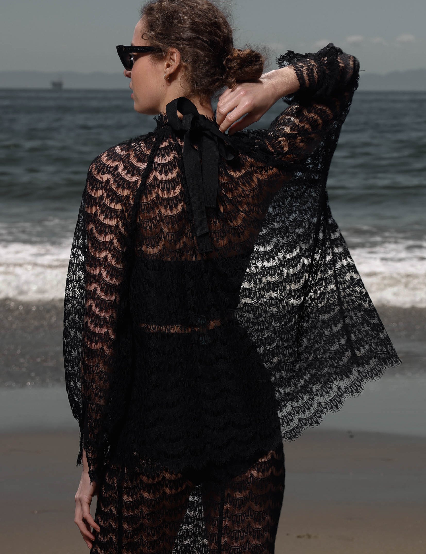 Missive Blouse - Eclipse Black Lace - Heidi Merrick
