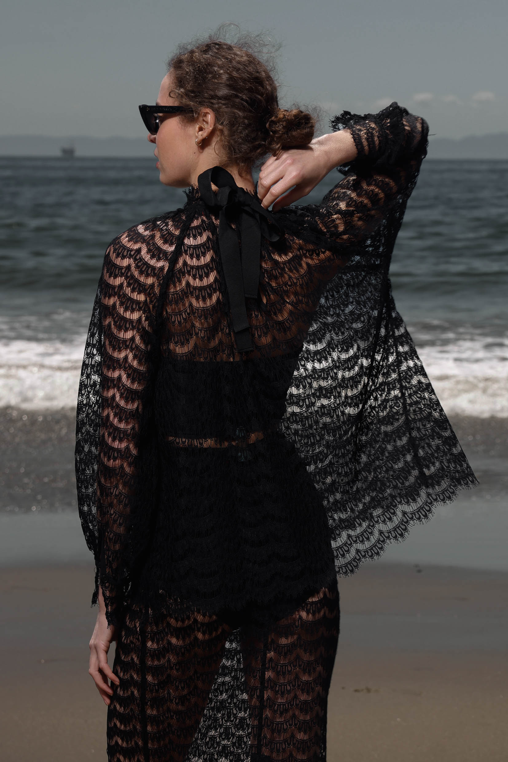 Missive Blouse - Eclipse Black Lace - Heidi Merrick