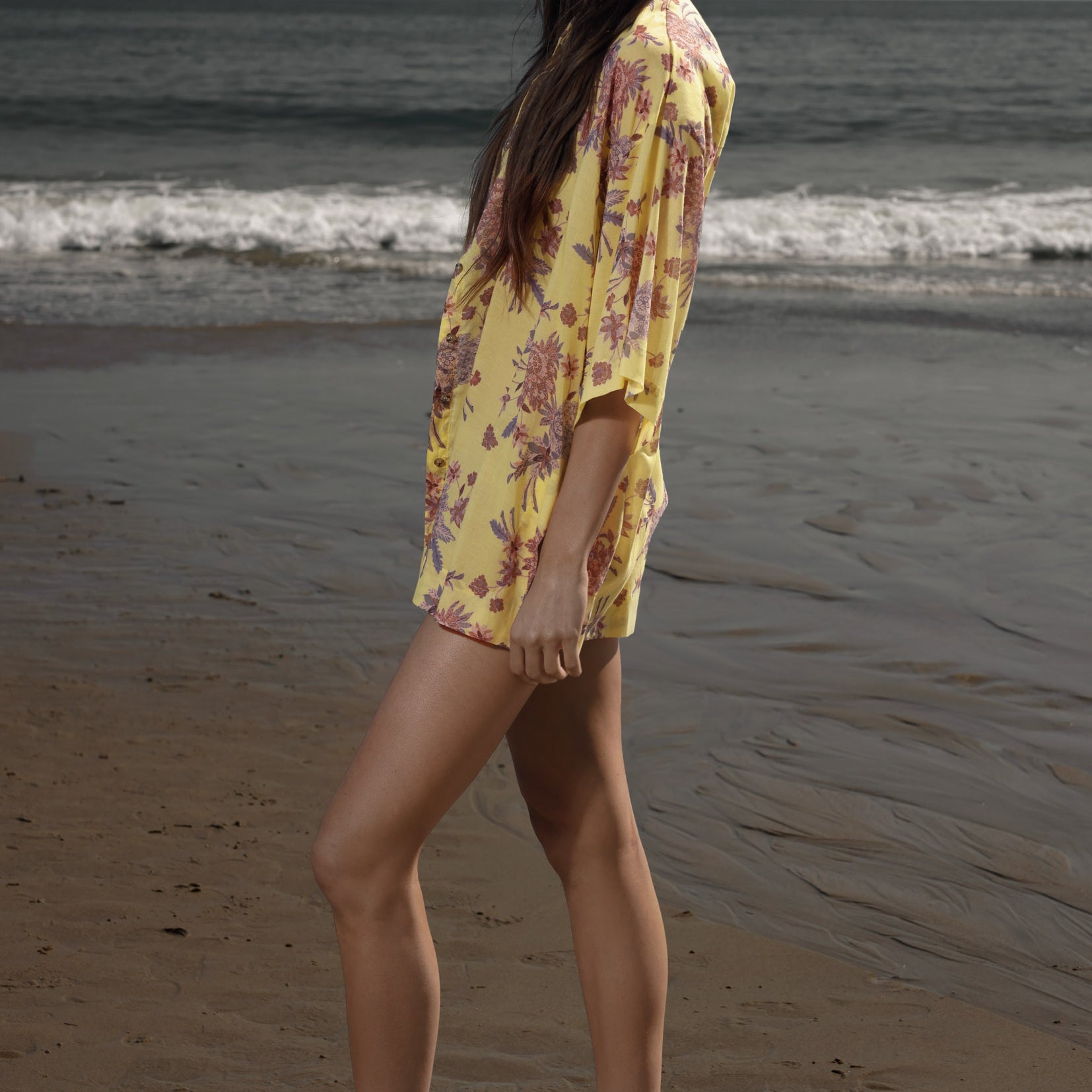 Aloha Shirt - Yellow Batik - Heidi Merrick
