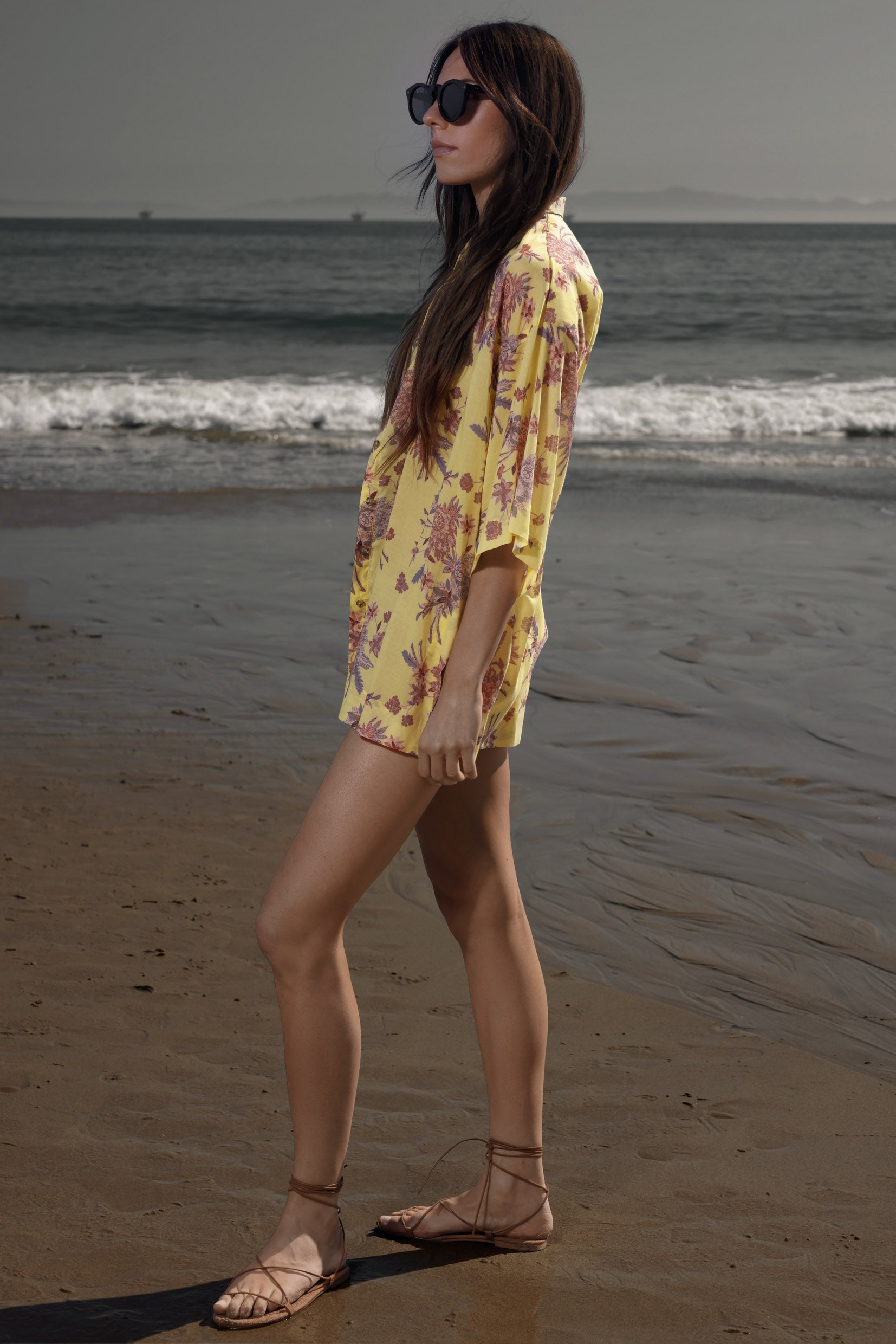 Aloha Shirt - Yellow Batik - Heidi Merrick