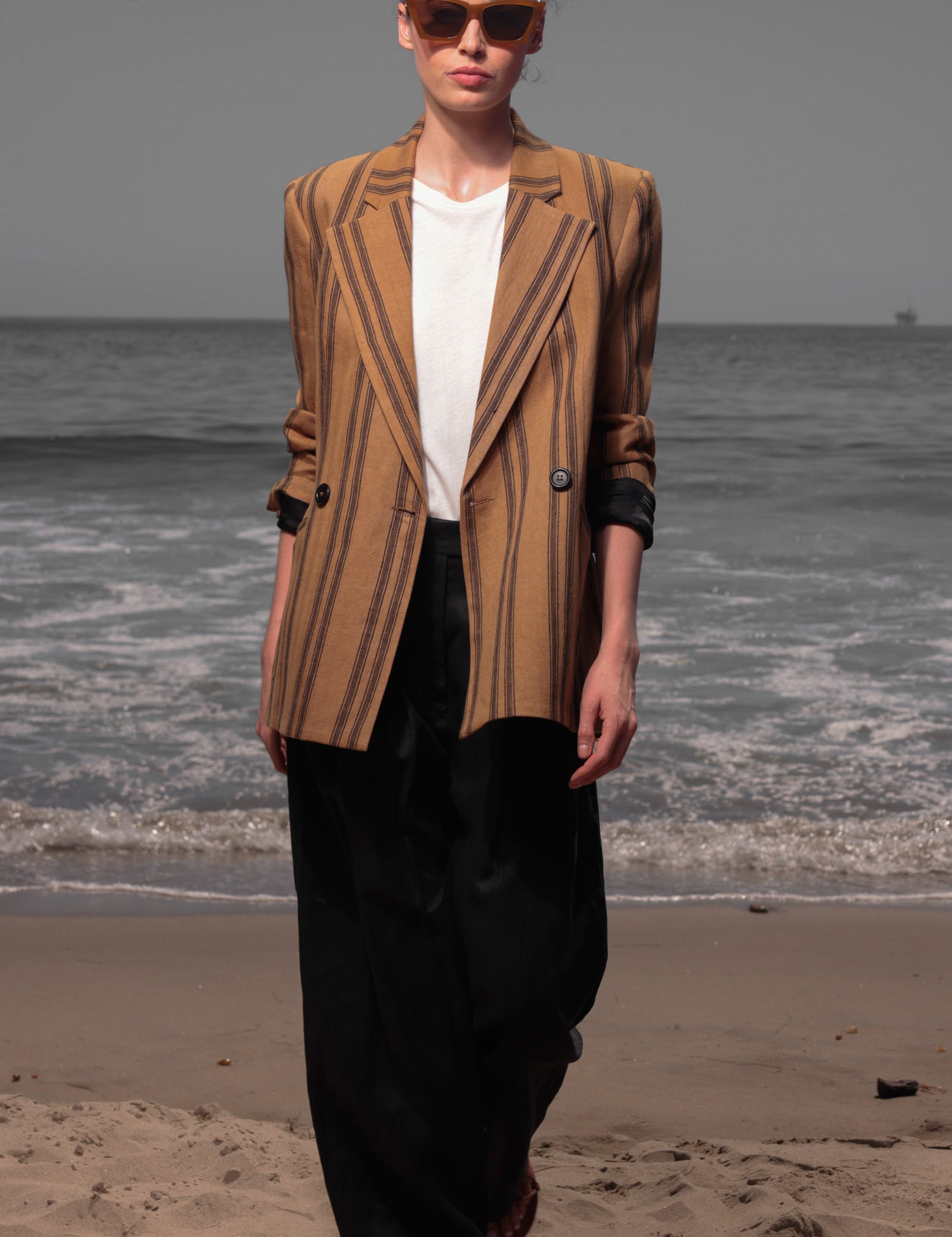 Mars Blazer - Golden Moroccan Stripe - Heidi Merrick