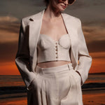 Wallace Blazer - Natural Linen - Heidi Merrick