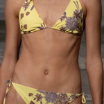 Knotted Bikini Bottom - Yellow Batik - Heidi Merrick