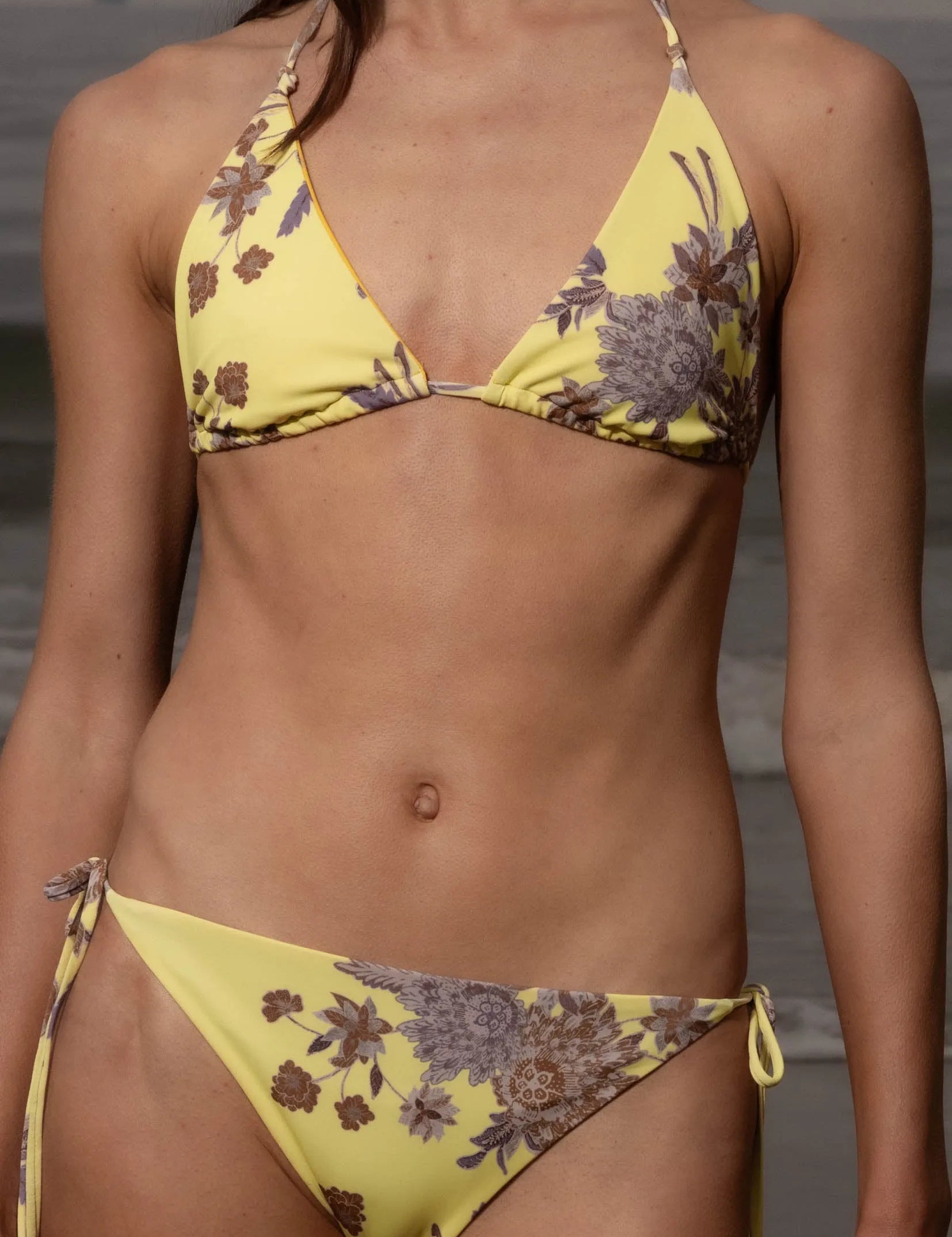Knotted Bikini Bottom - Yellow Batik - Heidi Merrick