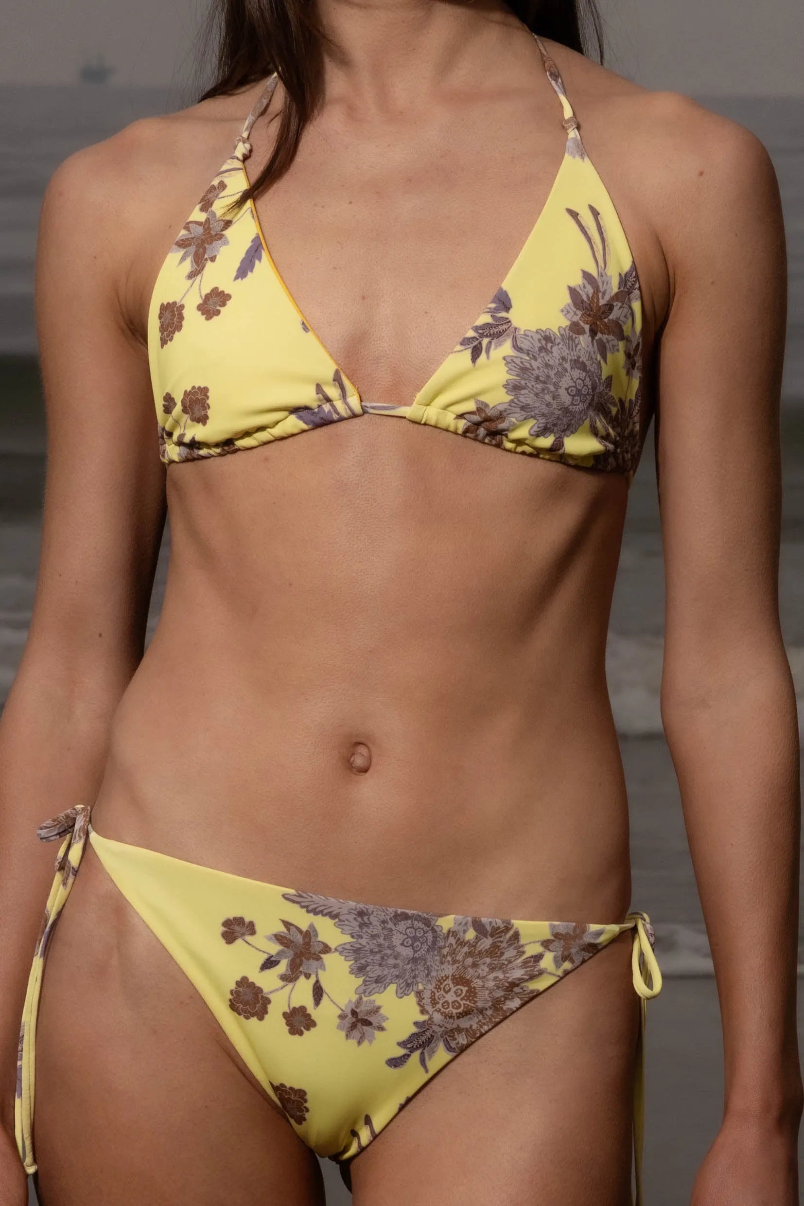 Knotted Bikini Bottom - Yellow Batik - Heidi Merrick