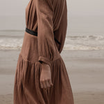 Barcelona Dress - Sable Gauze - Heidi Merrick