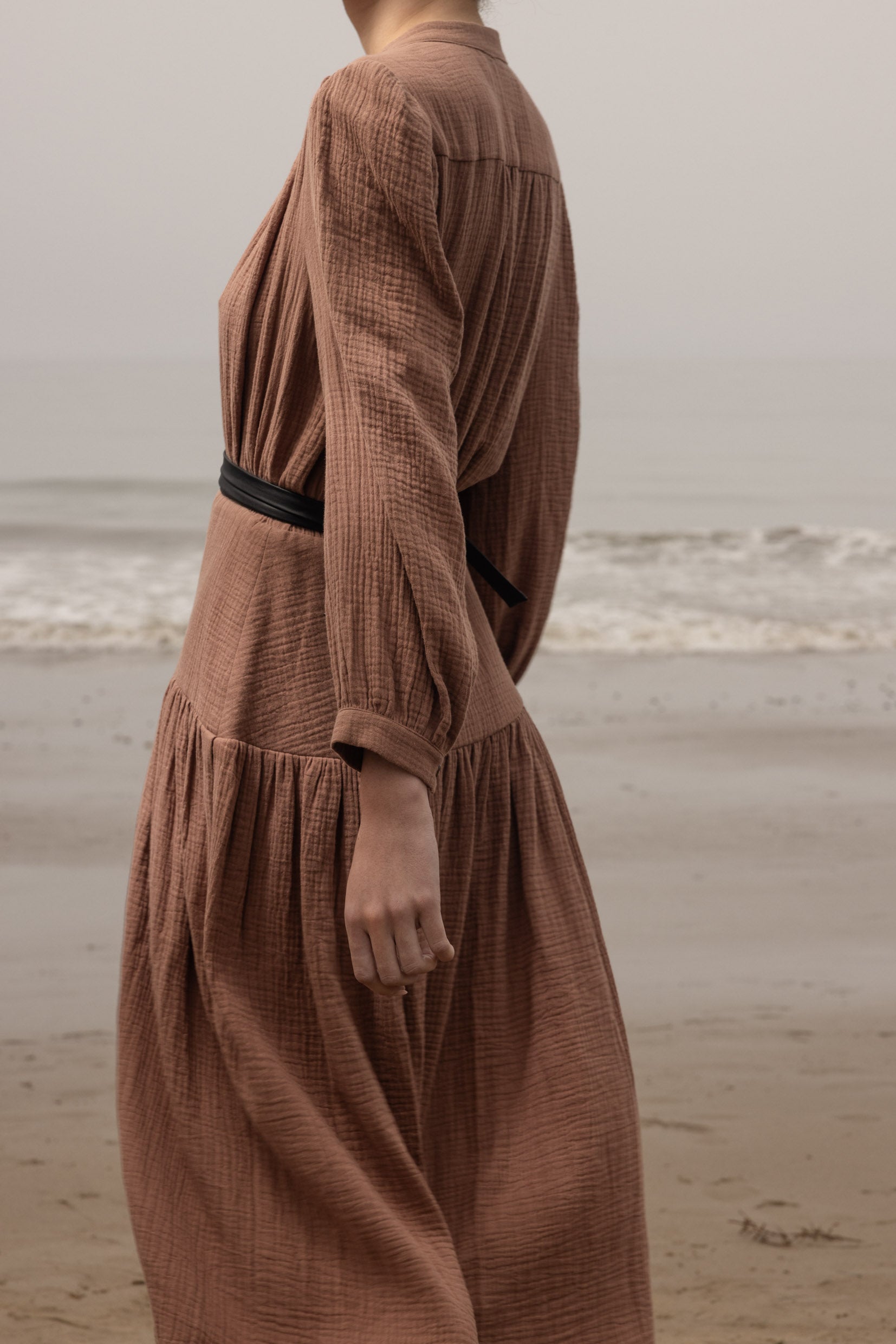 Barcelona Dress - Sable Gauze - Heidi Merrick