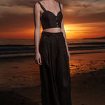 Charlie Top - Black Linen - Heidi Merrick