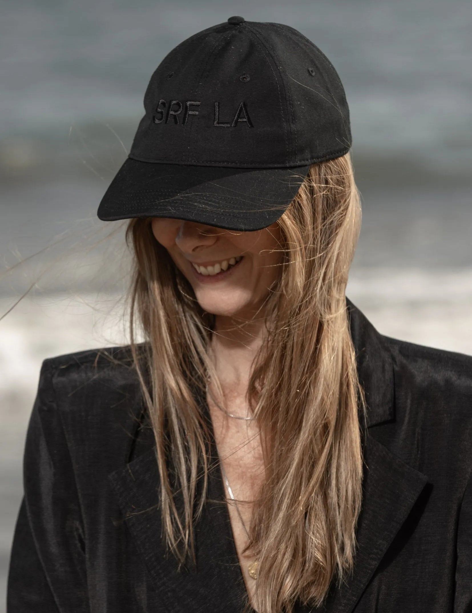 SRF LA Dad Hat - Black on Black - Heidi Merrick