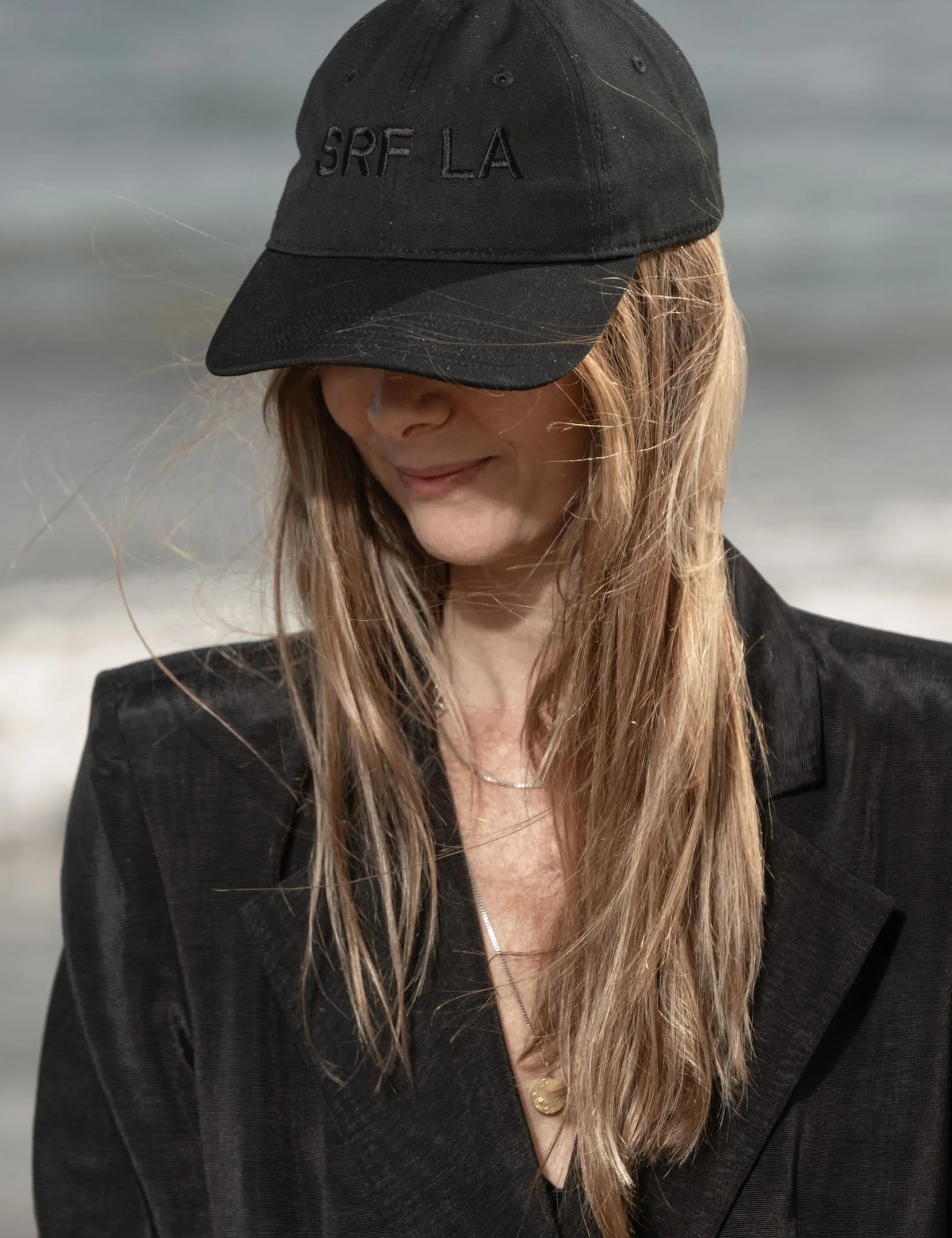 SRF LA Dad Hat - Black on Black - Heidi Merrick
