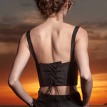 Charlie Top - Black Linen - Heidi Merrick