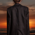 Wallace Blazer - Black Linen - Heidi Merrick