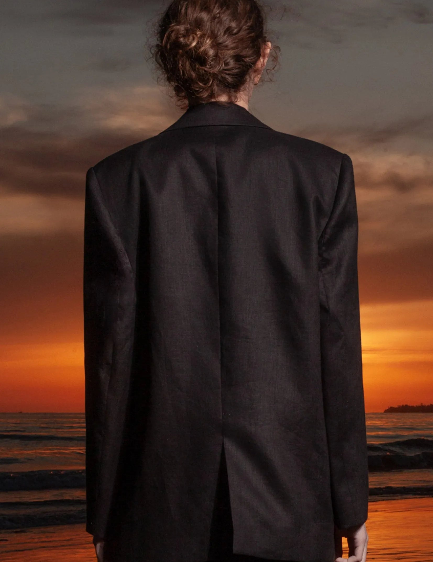 Wallace Blazer - Black Linen - Heidi Merrick