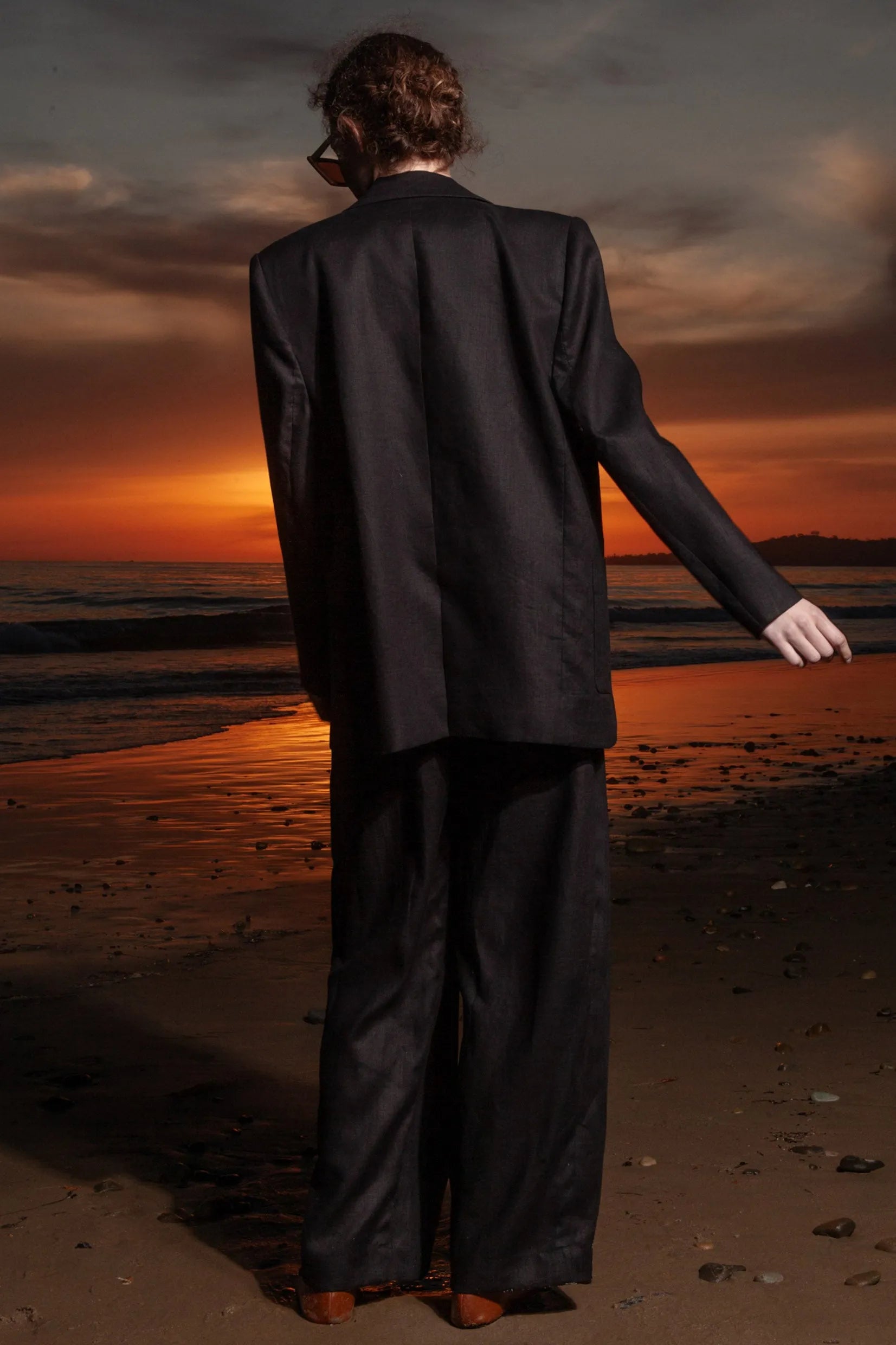 Chaplin Pant - Black Linen - Heidi Merrick