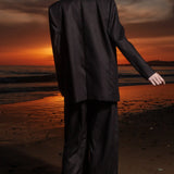 Wallace Blazer - Black Linen - Heidi Merrick