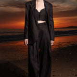 Chaplin Pant - Black Linen - Heidi Merrick