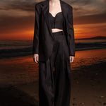 Charlie Top - Black Linen - Heidi Merrick