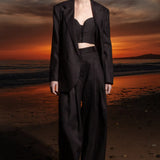 Charlie Top - Black Linen - Heidi Merrick