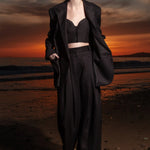 Wallace Blazer - Black Linen - Heidi Merrick