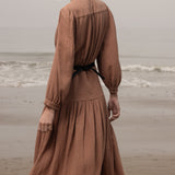 Barcelona Dress - Sable Gauze - Heidi Merrick