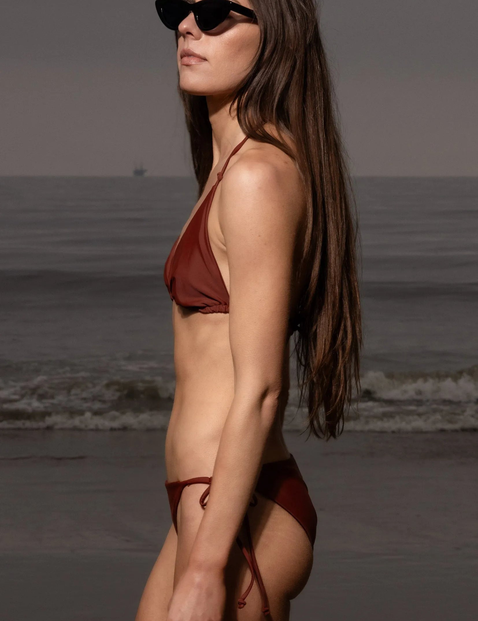 Knotted Bikini Bottom - Walnut - Heidi Merrick