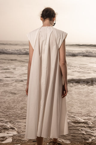 Alice Dress - White Shirting - Heidi Merrick