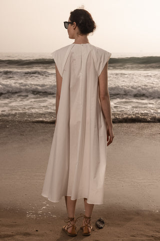 Alice Dress - White Shirting - Heidi Merrick