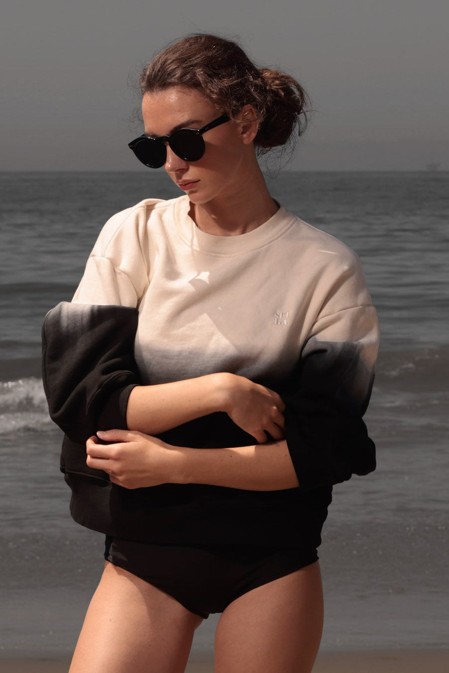 Barrel Sleeve 70's SRF LA Crewneck - Moonlight - Heidi Merrick