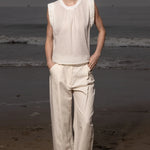 Baptise Pant - Ivory Linen - Heidi Merrick