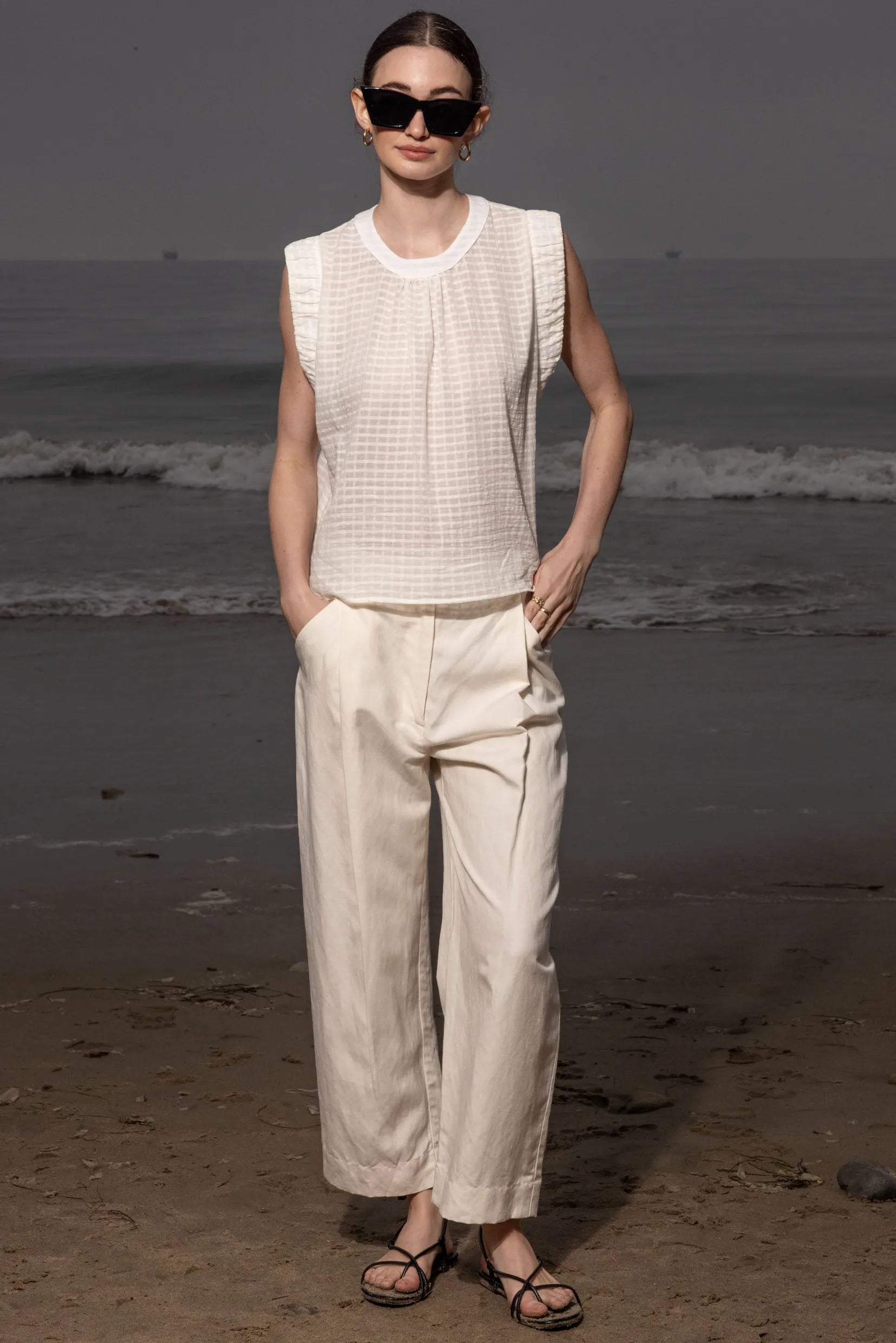 Baptise Pant - Ivory Linen - Heidi Merrick