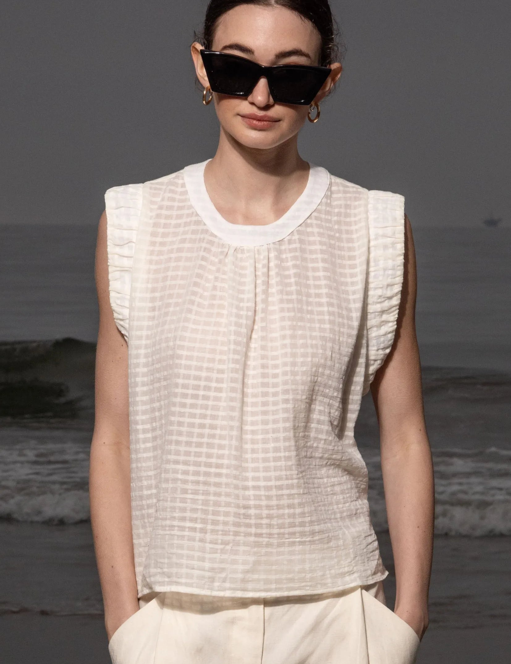 Prose Tank - Cream - Heidi Merrick