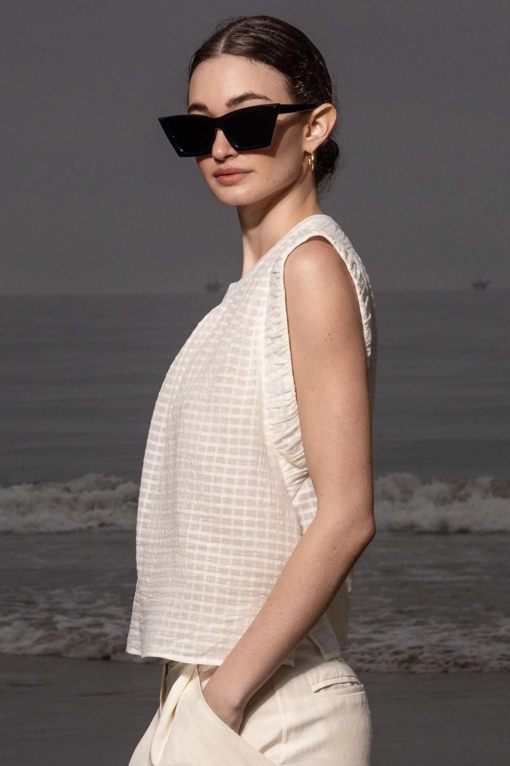 Prose Tank - Cream - Heidi Merrick