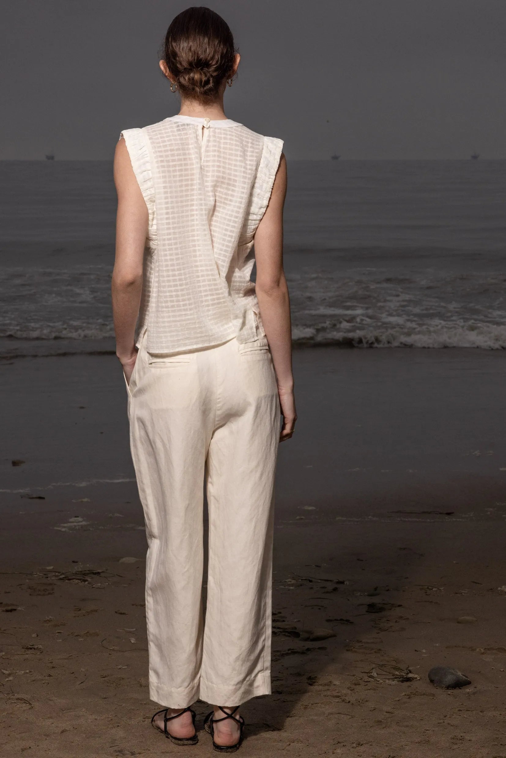 Baptise Pant - Ivory Linen - Heidi Merrick