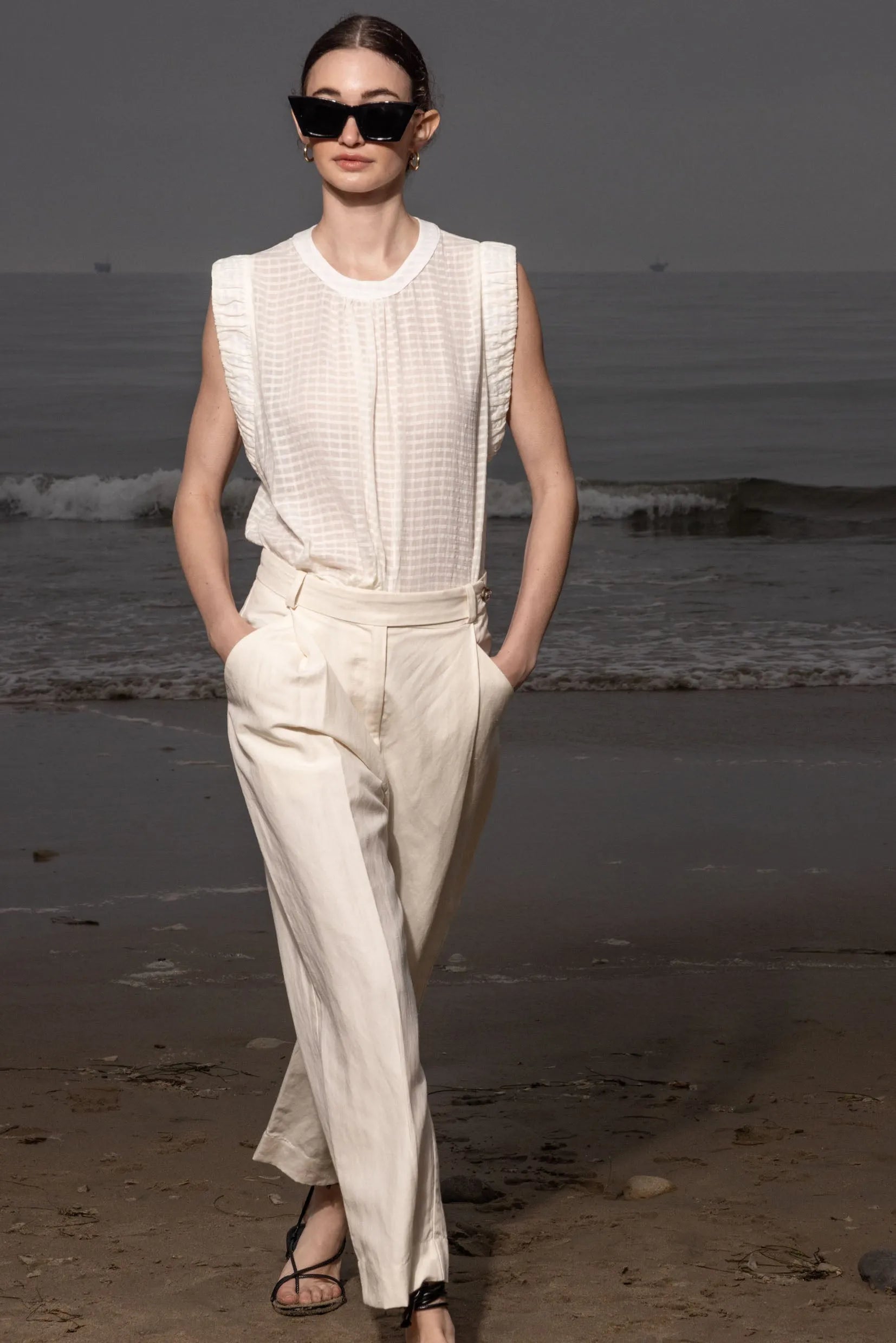 Baptise Pant - Ivory Linen - Heidi Merrick