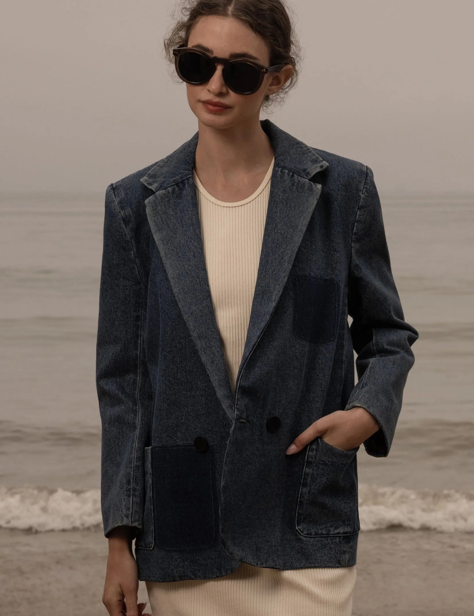 Neil Blazer - Denim - Heidi Merrick