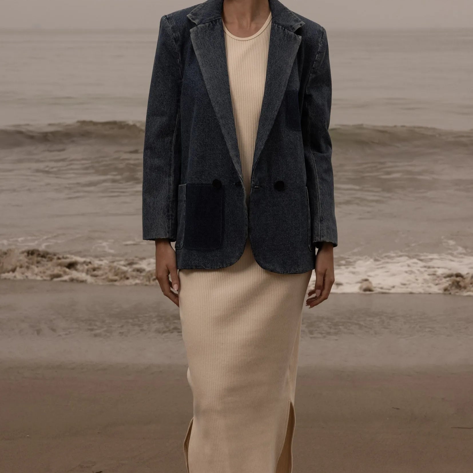 Neil Blazer - Denim - Heidi Merrick