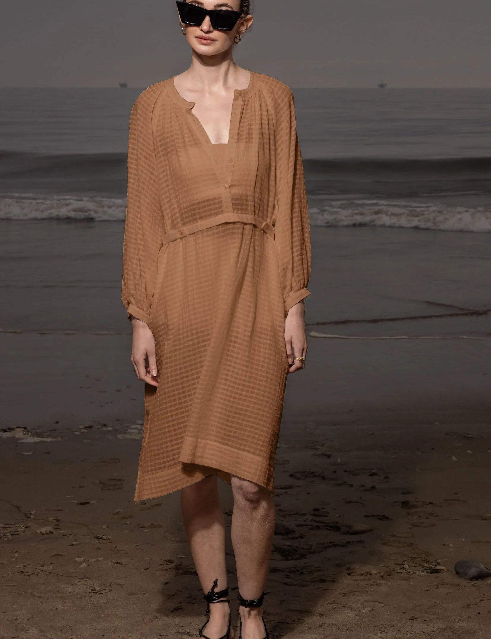 Penelope Dress - Latte - Heidi Merrick
