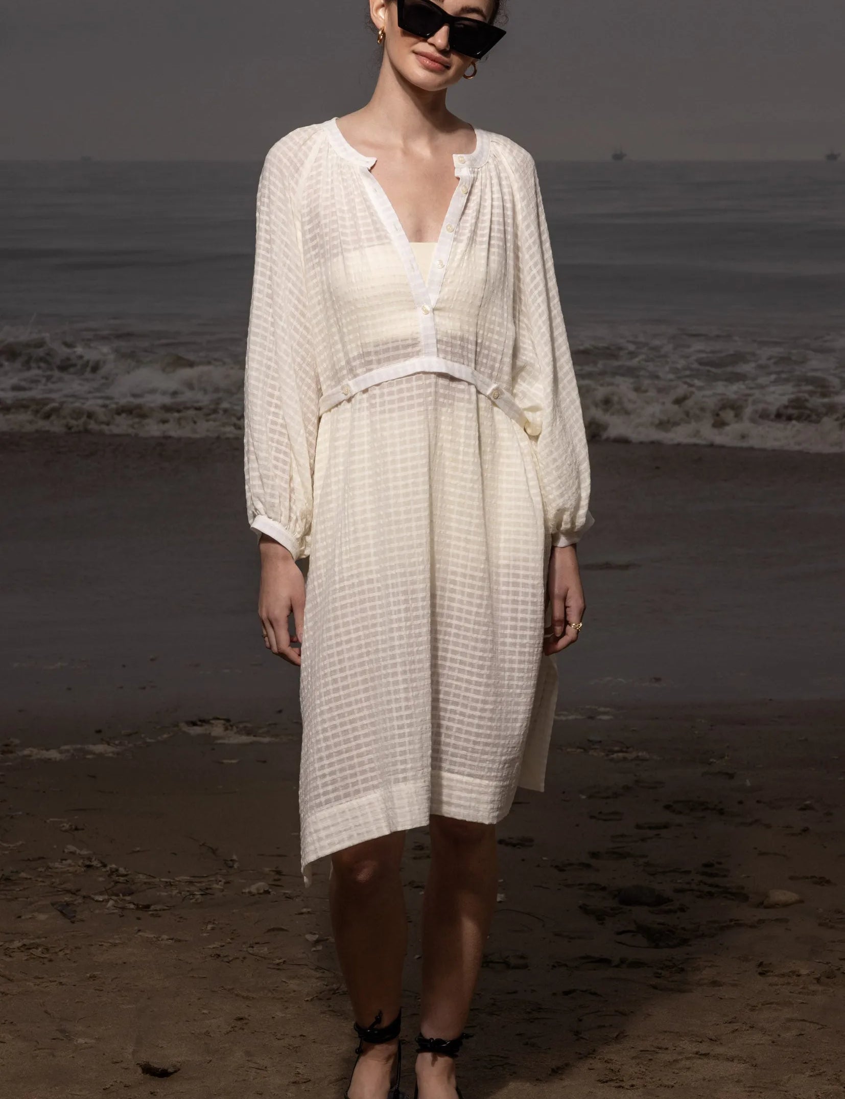 Penelope Dress - Cream - Heidi Merrick