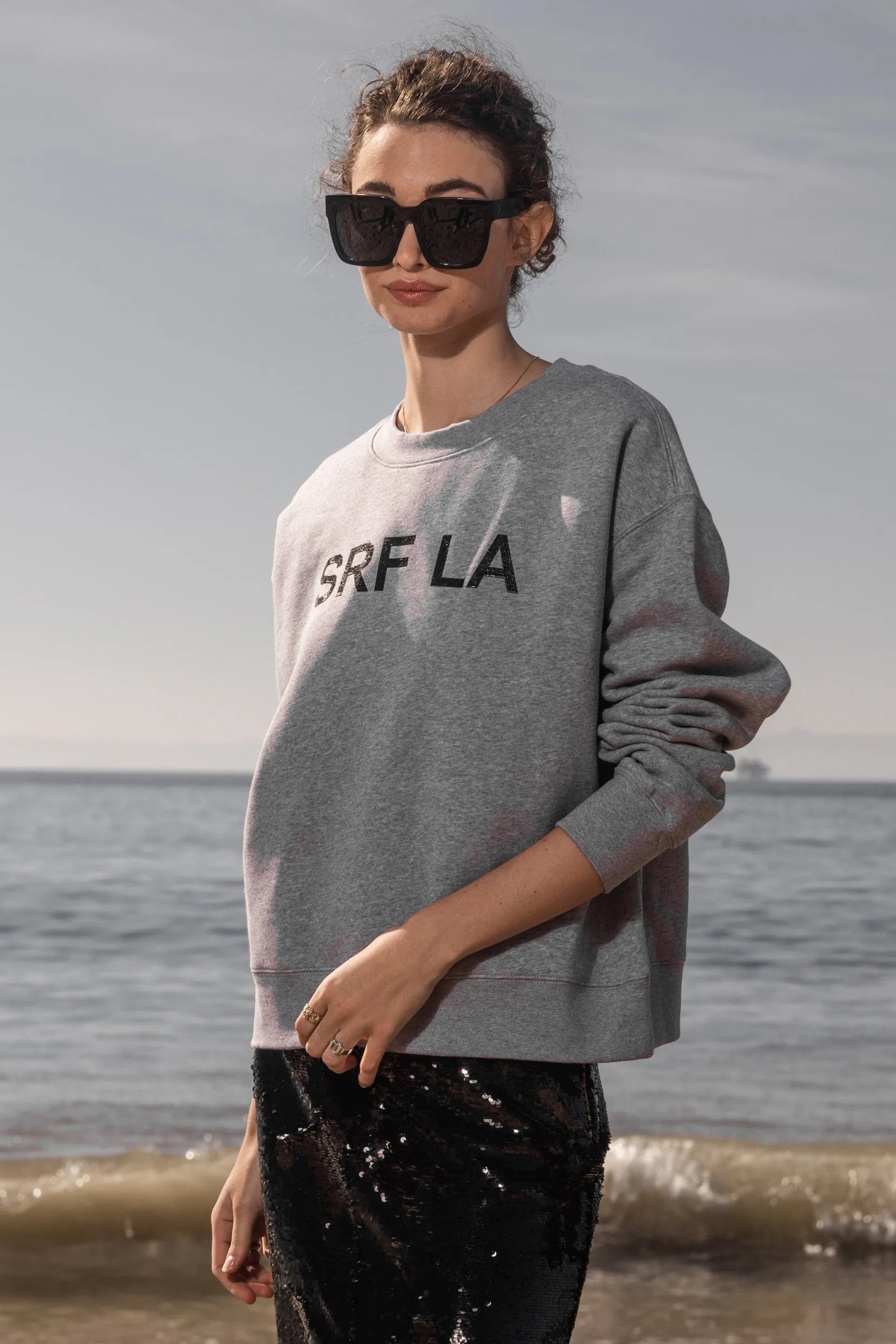 SRF LA CLASSIC CREWNECK - STONE WASH - Heidi Merrick